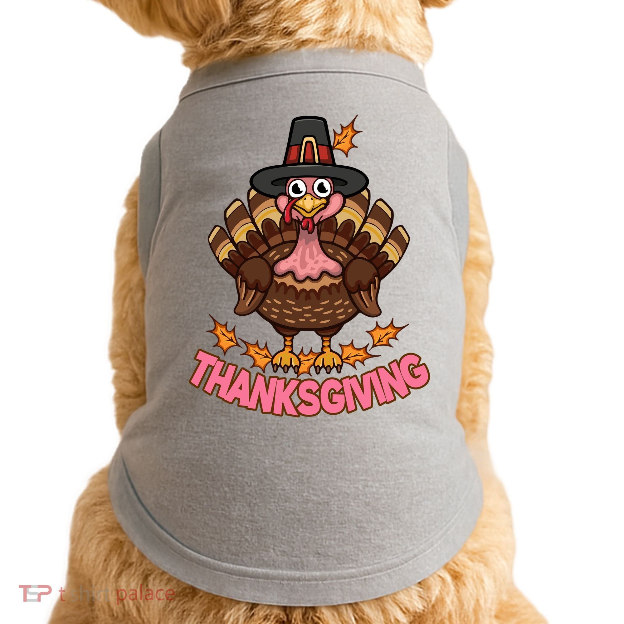 Thanksgiving Turkey Cute Holiday Doggie Tank