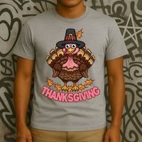 Thanksgiving Turkey Cute Holiday T-Shirt thumb 3
