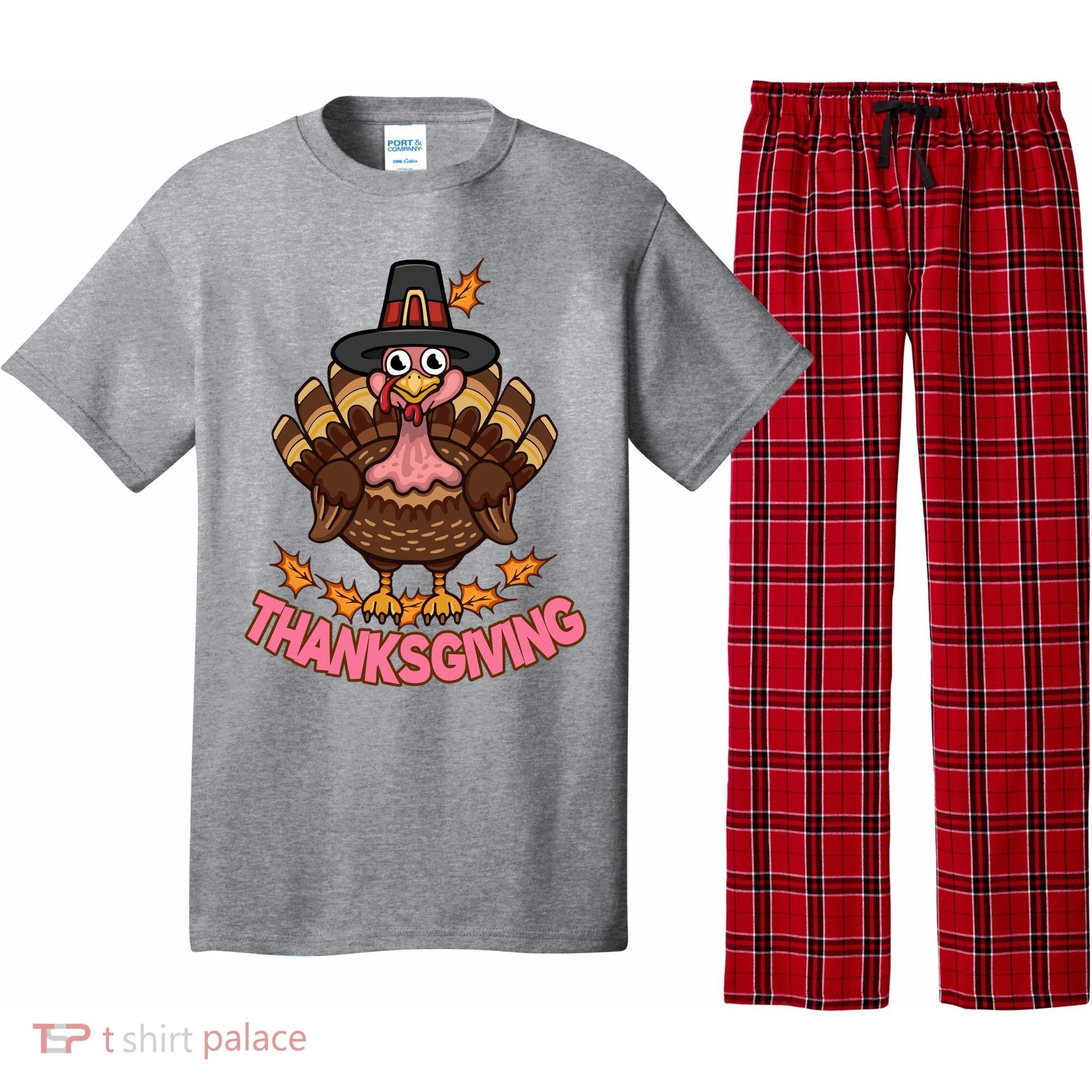 Thanksgiving Turkey Cute Holiday Pajama Set