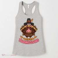 Thanksgiving Turkey Cute Holiday Women's Tank Top thumb 0