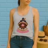 Thanksgiving Turkey Cute Holiday Women's Tank Top thumb 2