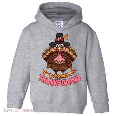 Thanksgiving Turkey Cute Holiday Toddler Hoodie