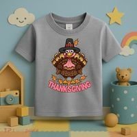 Thanksgiving Turkey Cute Holiday Toddler T-Shirt thumb 3