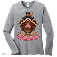 Thanksgiving Turkey Cute Holiday Women's Long Sleeve Shirt thumb 0