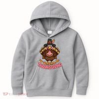 Thanksgiving Turkey Cute Holiday Kids Hoodie thumb 0