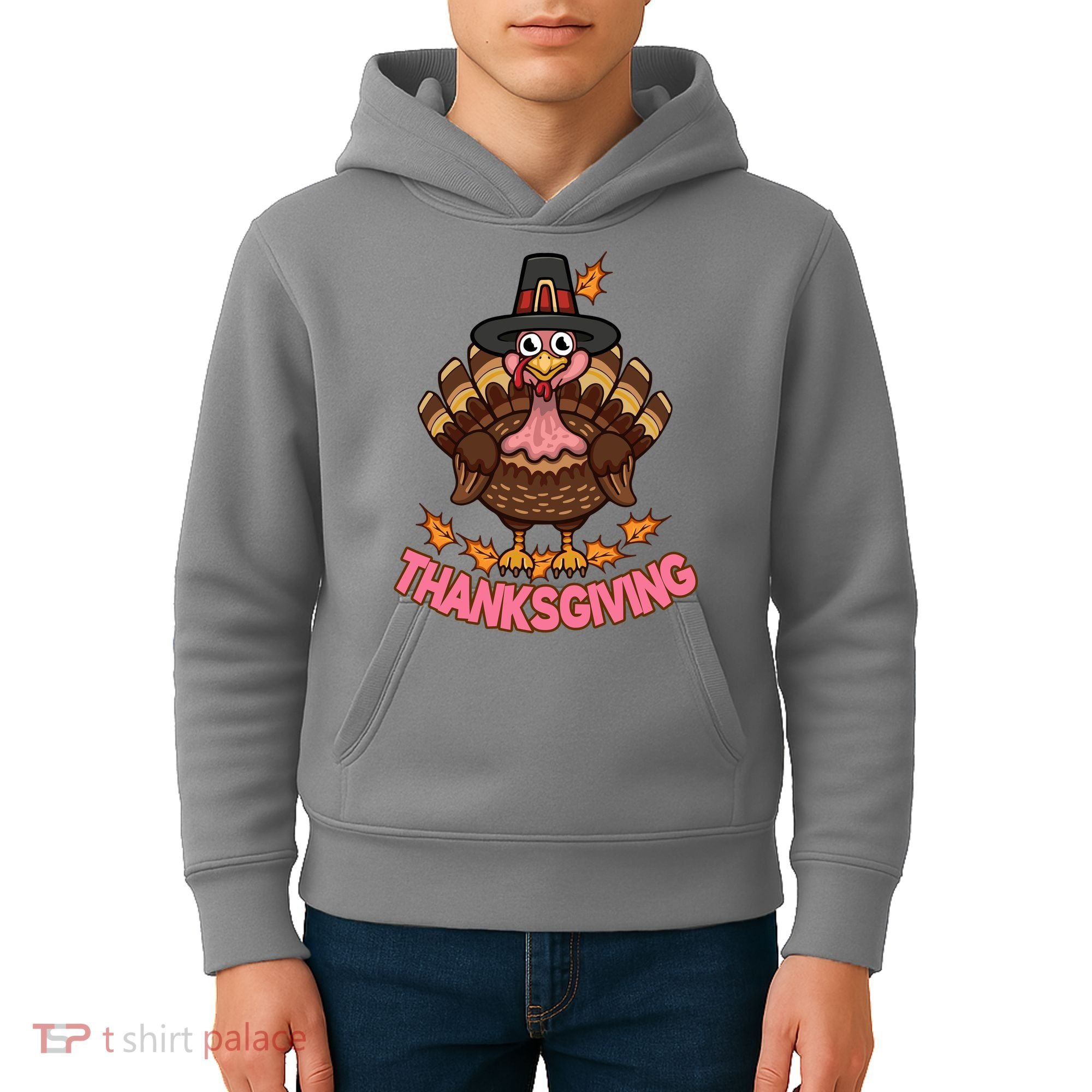 Thanksgiving Turkey Cute Holiday Kids Hoodie
