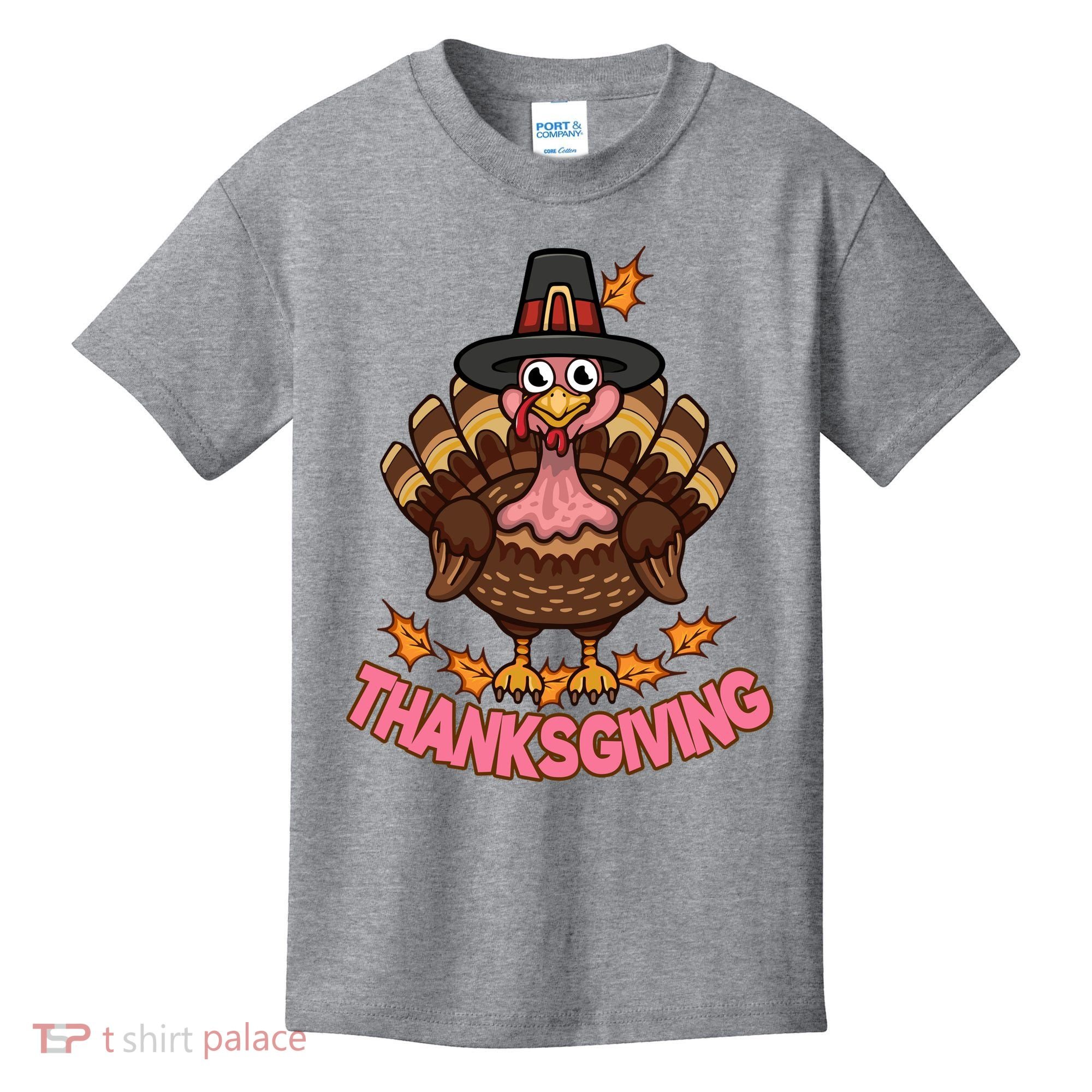 Thanksgiving Turkey Cute Holiday Kids T-Shirt