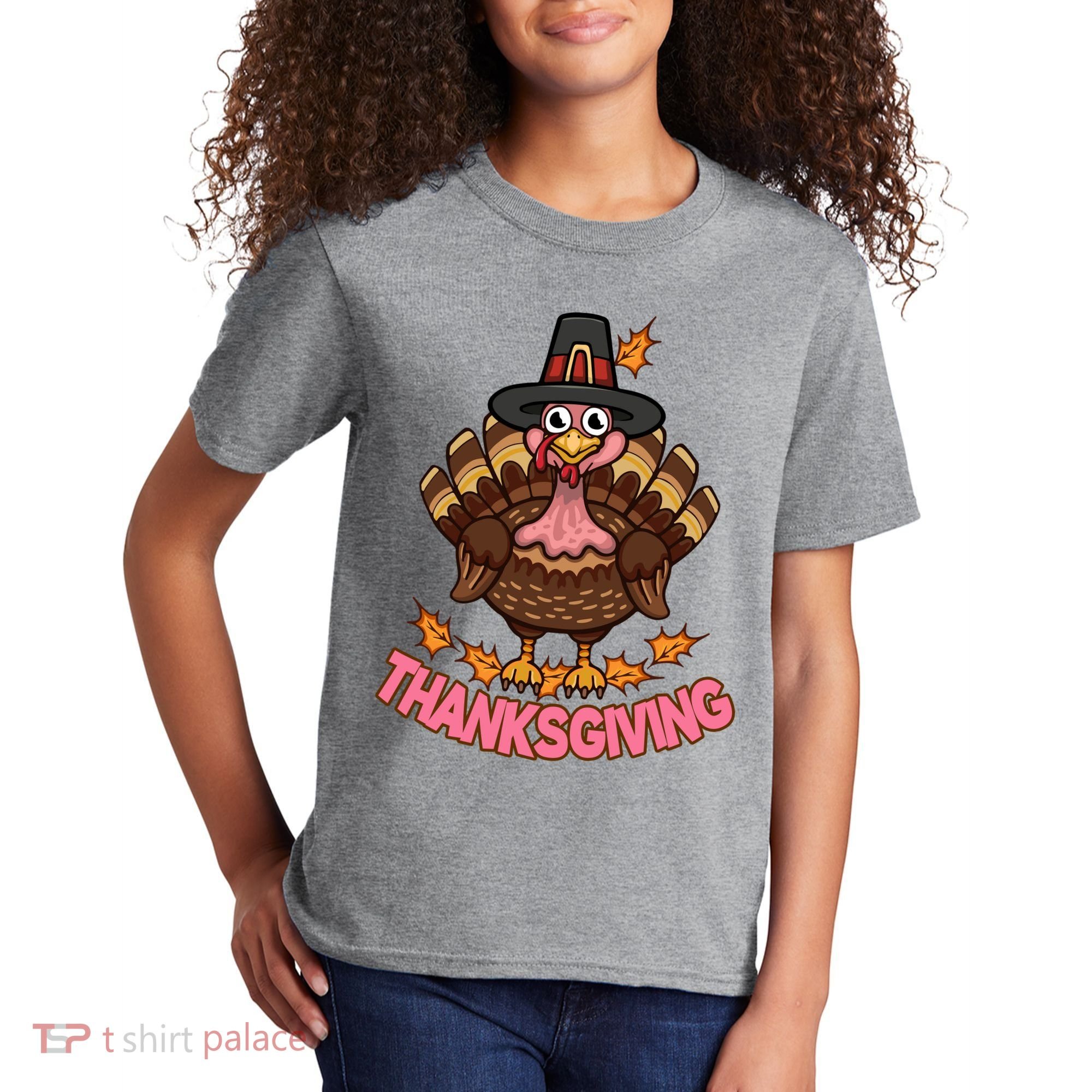 Thanksgiving Turkey Cute Holiday Kids T-Shirt