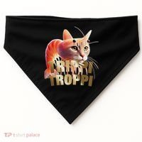 Trippi Troppi Cat Funny Meme Brainrot Humor Gen Z USA-Made Doggie Bandana thumb 0