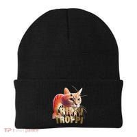 Trippi Troppi Cat Funny Meme Brainrot Humor Gen Z Beanie thumb 0