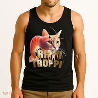 Trippi Troppi Cat Funny Meme Brainrot Humor Gen Z Tank Top thumb 3