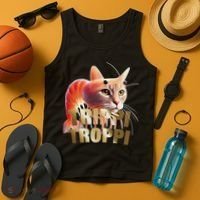 Trippi Troppi Cat Funny Meme Brainrot Humor Gen Z Tank Top thumb 4