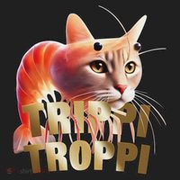 Trippi Troppi Cat Funny Meme Brainrot Humor Gen Z Golf Towel thumb 3
