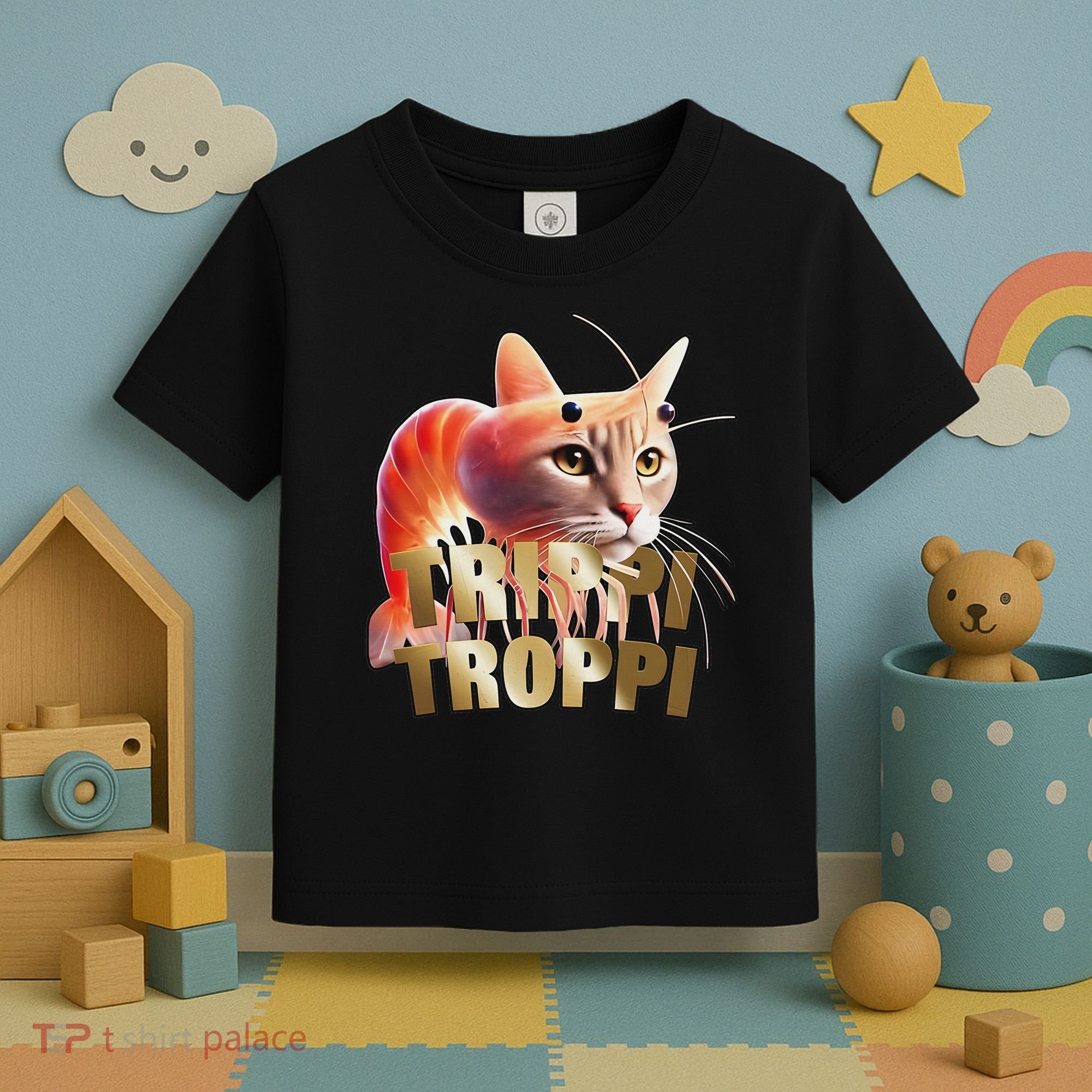 Trippi Troppi Cat Funny Meme Brainrot Humor Gen Z Toddler T-Shirt
