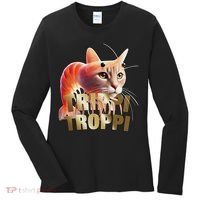Trippi Troppi Cat Funny Meme Brainrot Humor Gen Z Women's Long Sleeve Shirt thumb 0