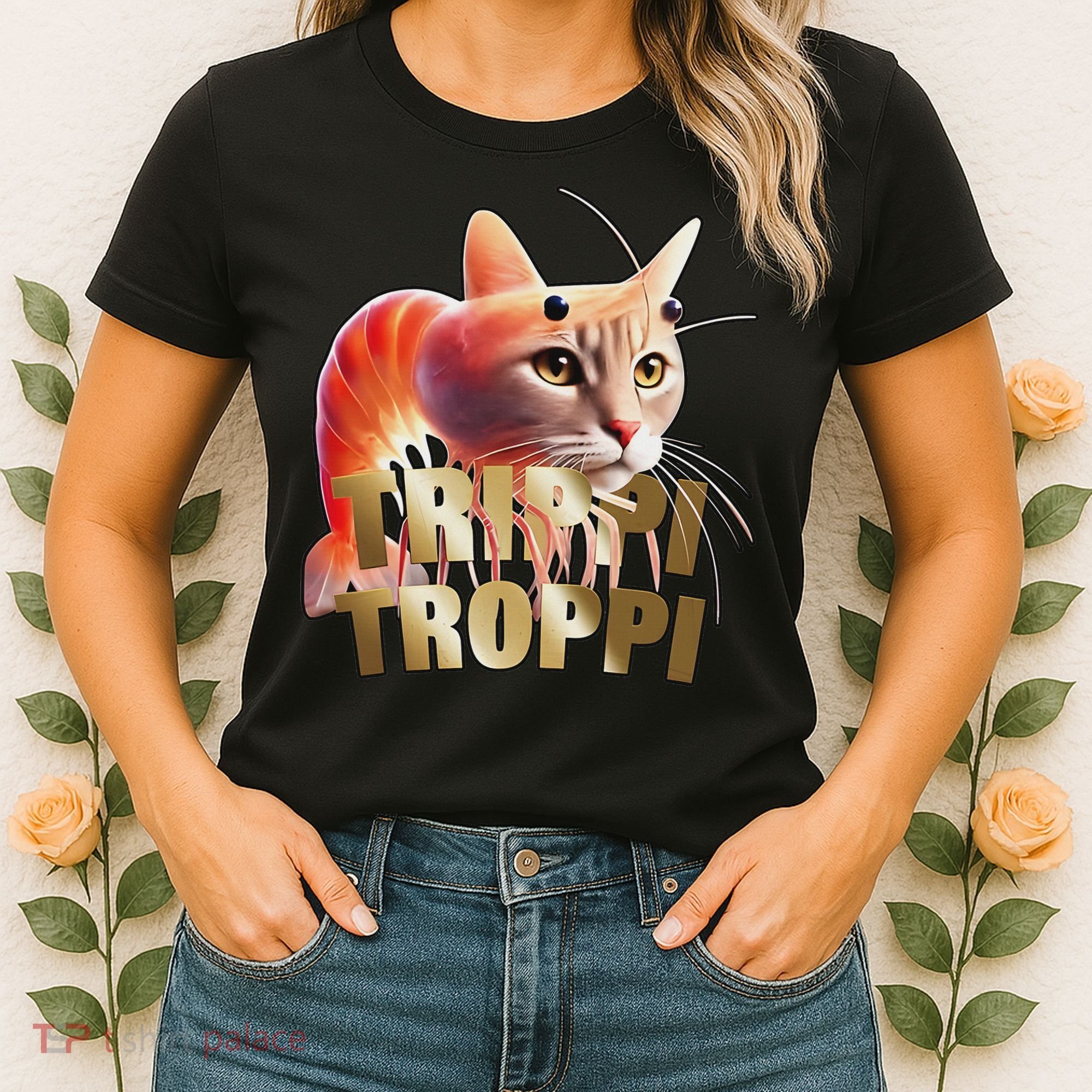 Trippi Troppi Cat Funny Meme Brainrot Humor Gen Z Women's T-Shirt