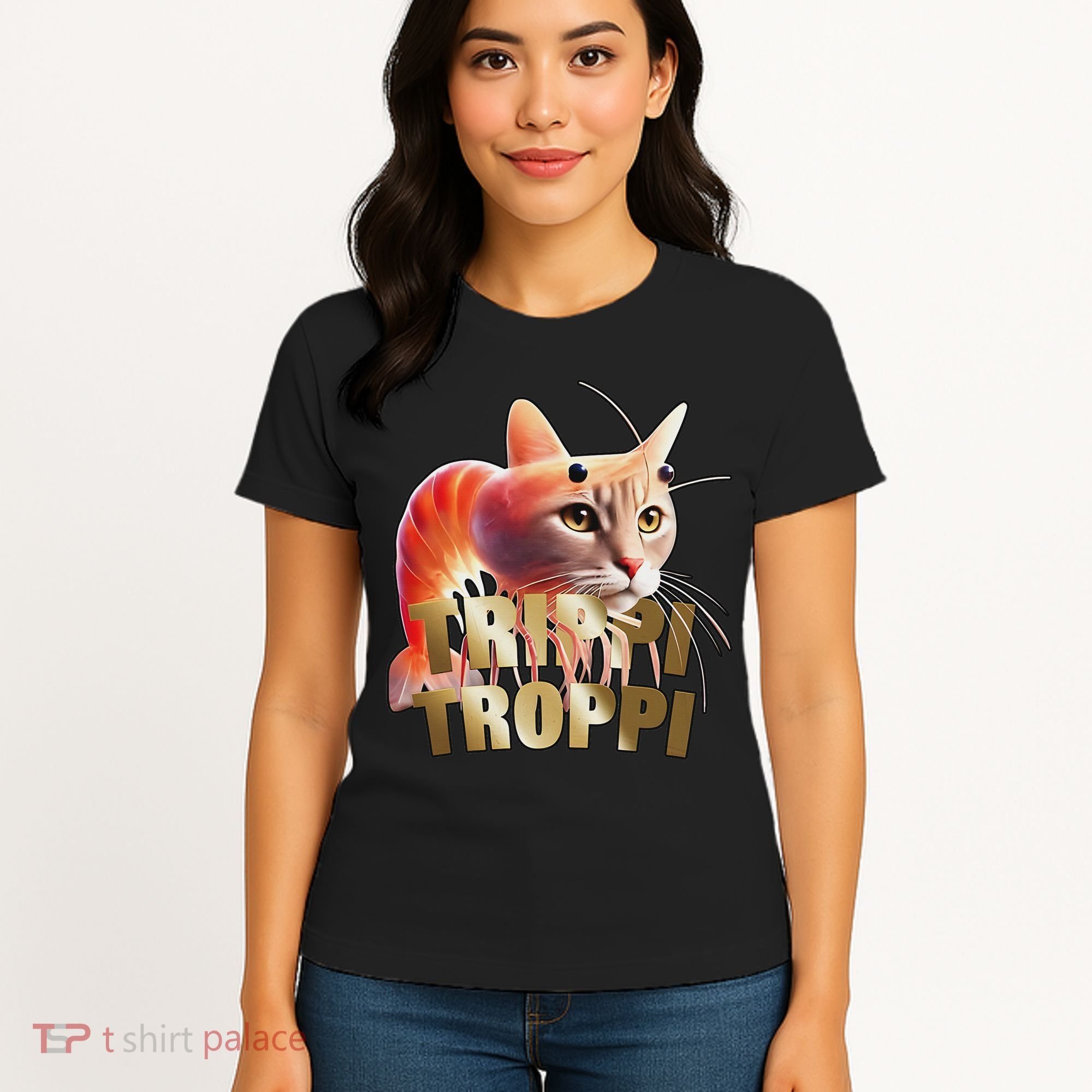 Trippi Troppi Cat Funny Meme Brainrot Humor Gen Z Women's T-Shirt