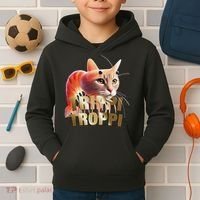 Trippi Troppi Cat Funny Meme Brainrot Humor Gen Z Kids Hoodie thumb 2