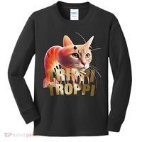 Trippi Troppi Cat Funny Meme Brainrot Humor Gen Z Kids Long Sleeve Shirt thumb 0