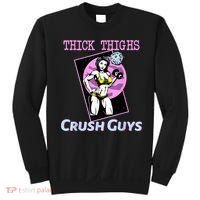 Thick Thighs Crush Guys Weightlifting Bodybuilding Gym Sweatshirt thumb 0