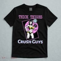 Thick Thighs Crush Guys Weightlifting Bodybuilding Gym T-Shirt thumb 5