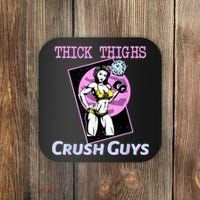 Thick Thighs Crush Guys Weightlifting Bodybuilding Gym Coaster thumb 0