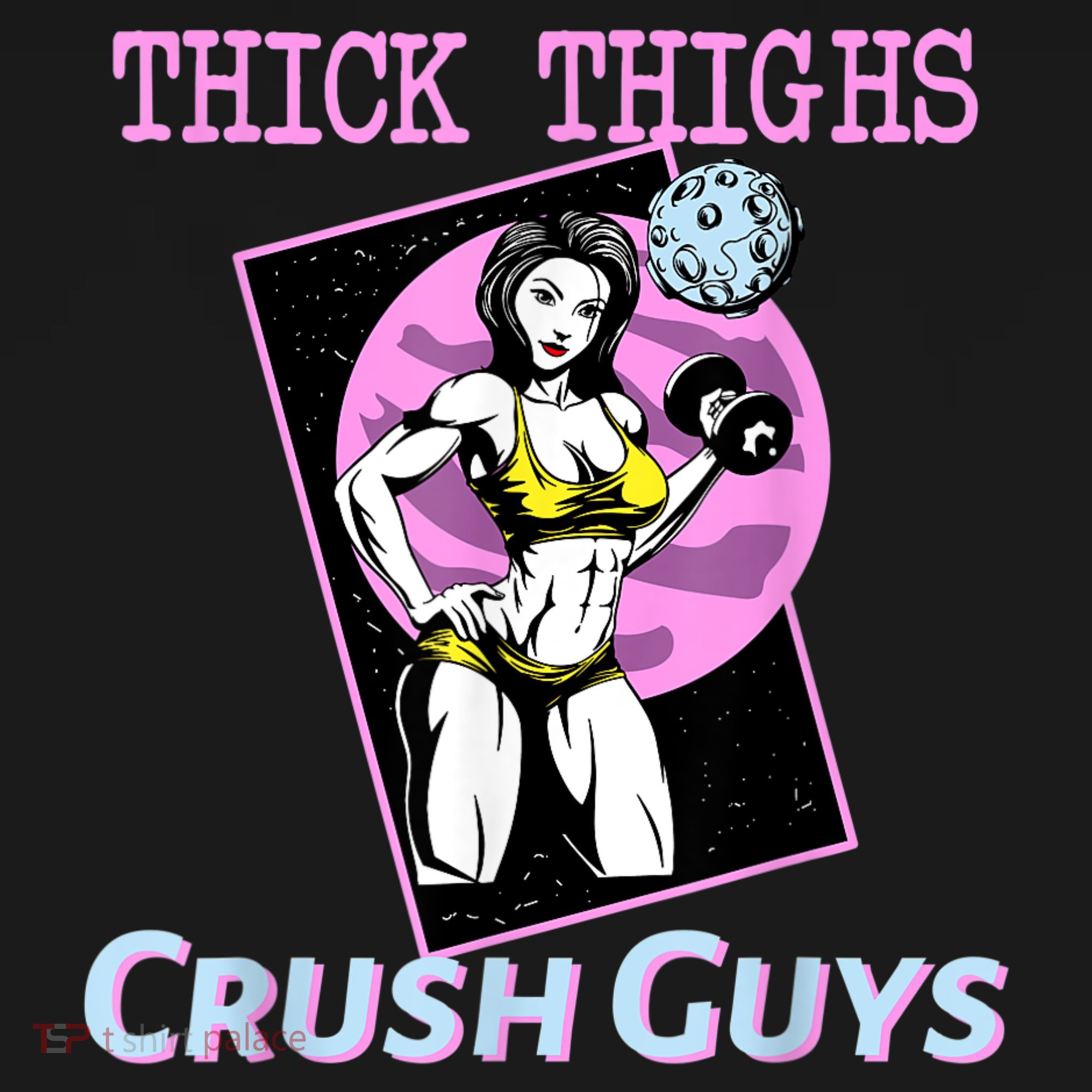 Thick Thighs Crush Guys Weightlifting Bodybuilding Gym Women's Tank Top