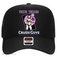 Thick Thighs Crush Guys Weightlifting Bodybuilding Gym Hat thumb 0
