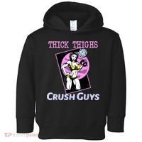 Thick Thighs Crush Guys Weightlifting Bodybuilding Gym Toddler Hoodie thumb 0