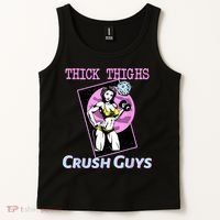 Thick Thighs Crush Guys Weightlifting Bodybuilding Gym Tank Top thumb 2