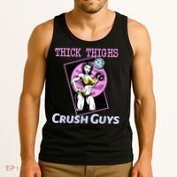Thick Thighs Crush Guys Weightlifting Bodybuilding Gym Tank Top thumb 3
