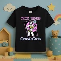 Thick Thighs Crush Guys Weightlifting Bodybuilding Gym Toddler T-Shirt thumb 3