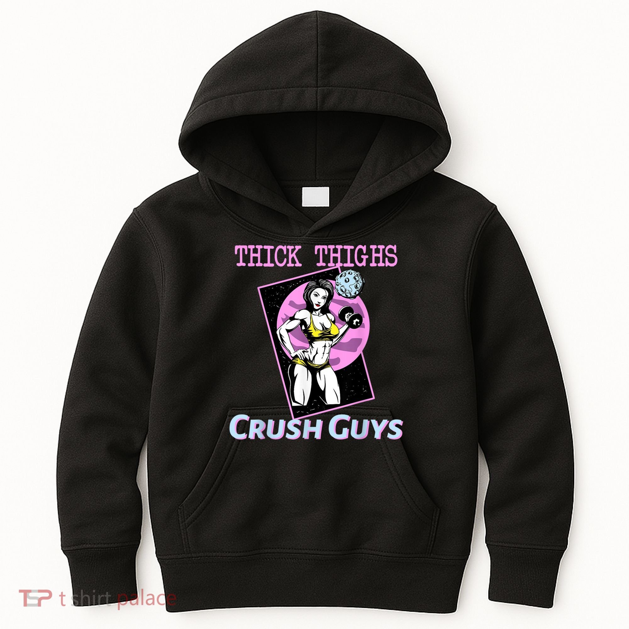 Thick Thighs Crush Guys Weightlifting Bodybuilding Gym Kids Hoodie