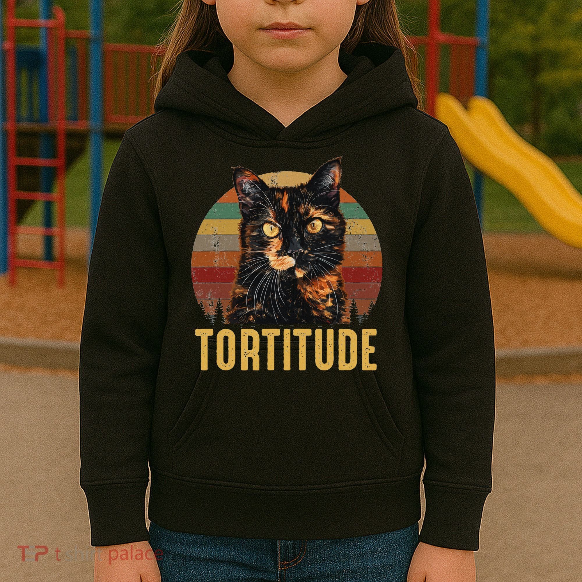 Tortitude Tortoiseshell Cat Kids Hoodie