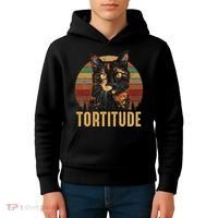 Tortitude Tortoiseshell Cat Kids Hoodie thumb 4