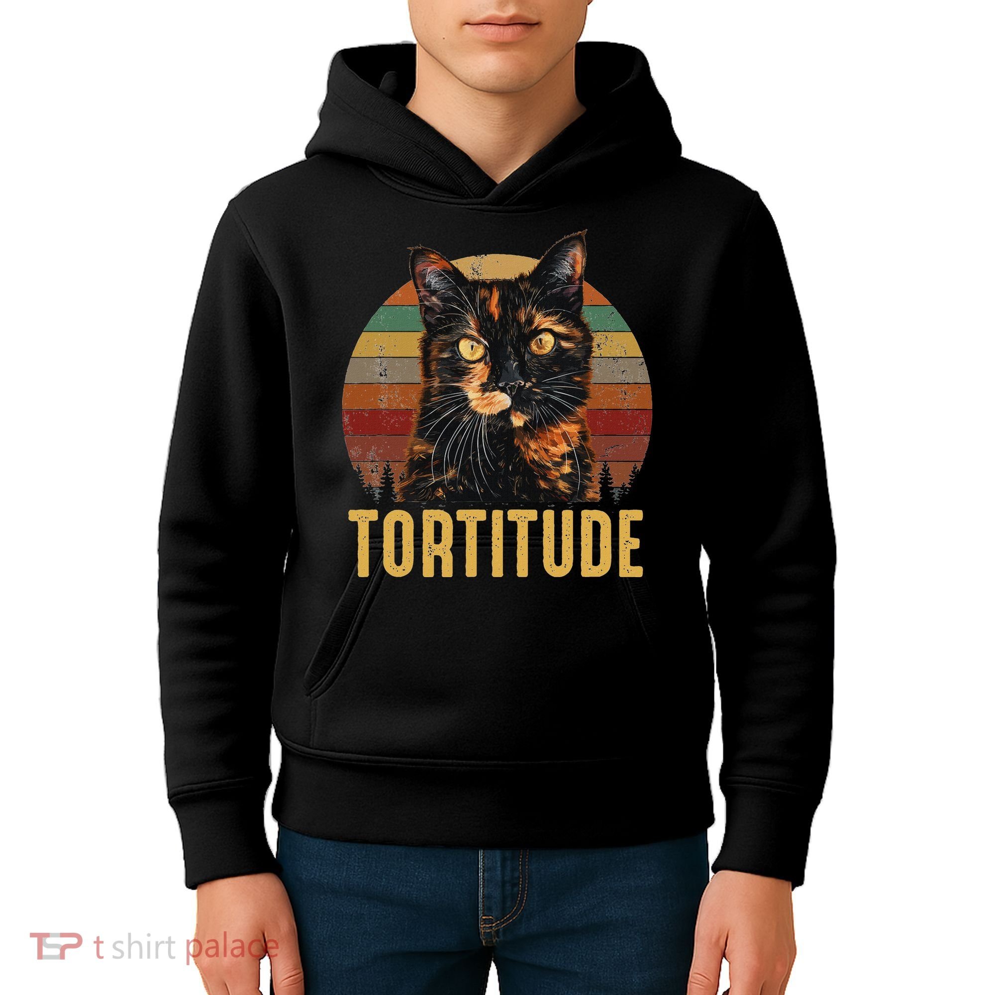 Tortitude Tortoiseshell Cat Kids Hoodie