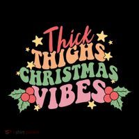 Thick Thighs Christmas Vibes Retro Holiday Funny Coffee Mug thumb 5