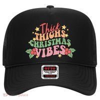 Thick Thighs Christmas Vibes Retro Holiday Funny Hat thumb 0