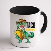 Tacosaurus Taco Cinco De Mayo Dinosaur T Rex Coffee Mug thumb 1