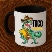 Tacosaurus Taco Cinco De Mayo Dinosaur T Rex Coffee Mug thumb 2