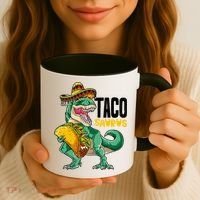 Tacosaurus Taco Cinco De Mayo Dinosaur T Rex Coffee Mug thumb 3