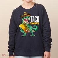 Tacosaurus Taco Cinco De Mayo Dinosaur T Rex Women's Sweatshirt thumb 0