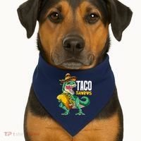 Tacosaurus Taco Cinco De Mayo Dinosaur T Rex USA-Made Doggie Bandana thumb 1