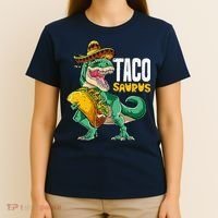 Tacosaurus Taco Cinco De Mayo Dinosaur T Rex T-Shirt thumb 4
