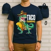 Tacosaurus Taco Cinco De Mayo Dinosaur T Rex T-Shirt thumb 6