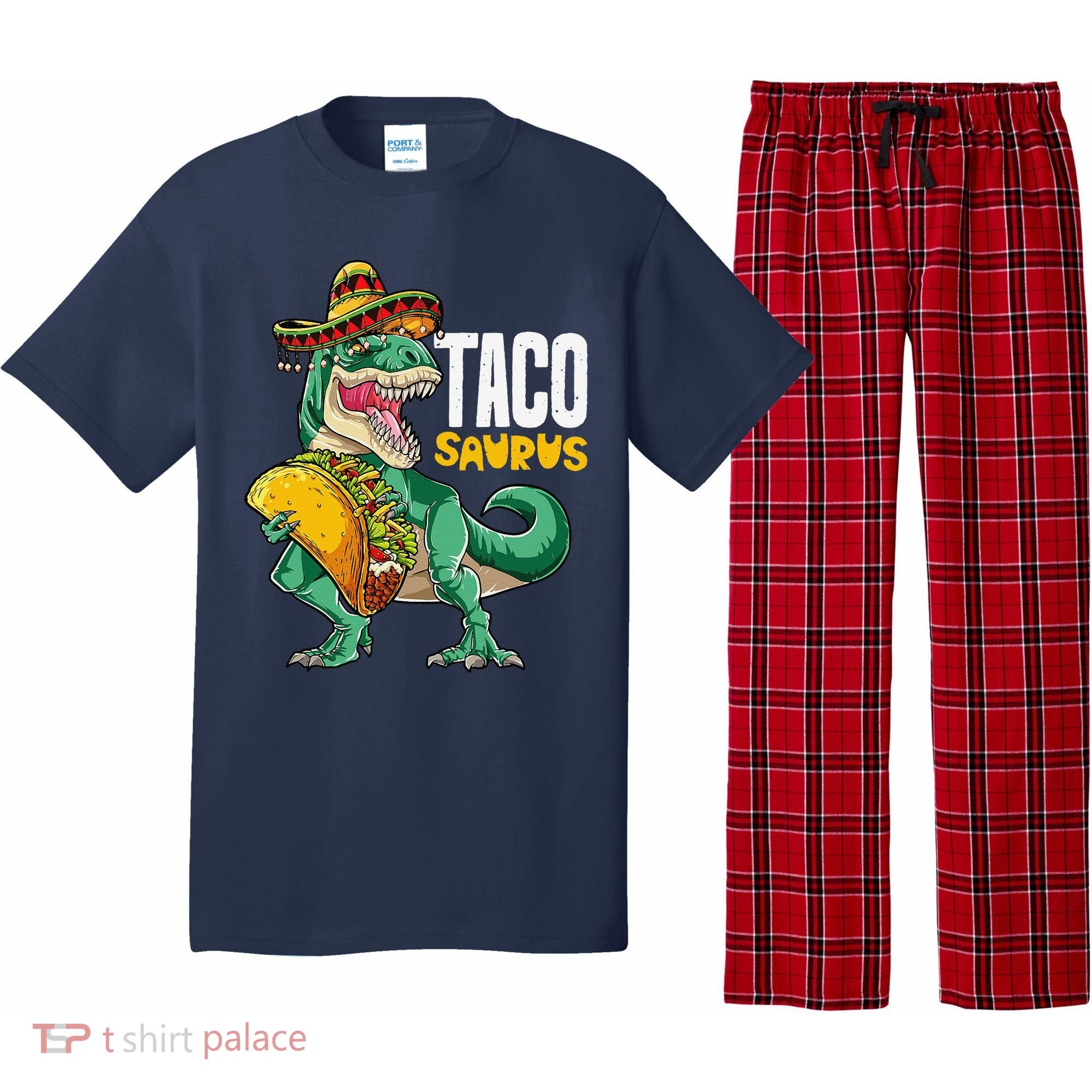 Tacosaurus Taco Cinco De Mayo Dinosaur T Rex Pajama Set