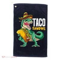 Tacosaurus Taco Cinco De Mayo Dinosaur T Rex Golf Towel thumb 0