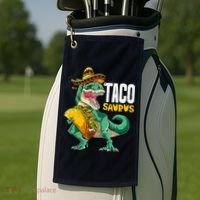 Tacosaurus Taco Cinco De Mayo Dinosaur T Rex Golf Towel thumb 2
