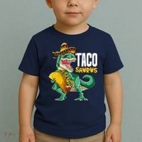 Tacosaurus Taco Cinco De Mayo Dinosaur T Rex Toddler T-Shirt thumb 2