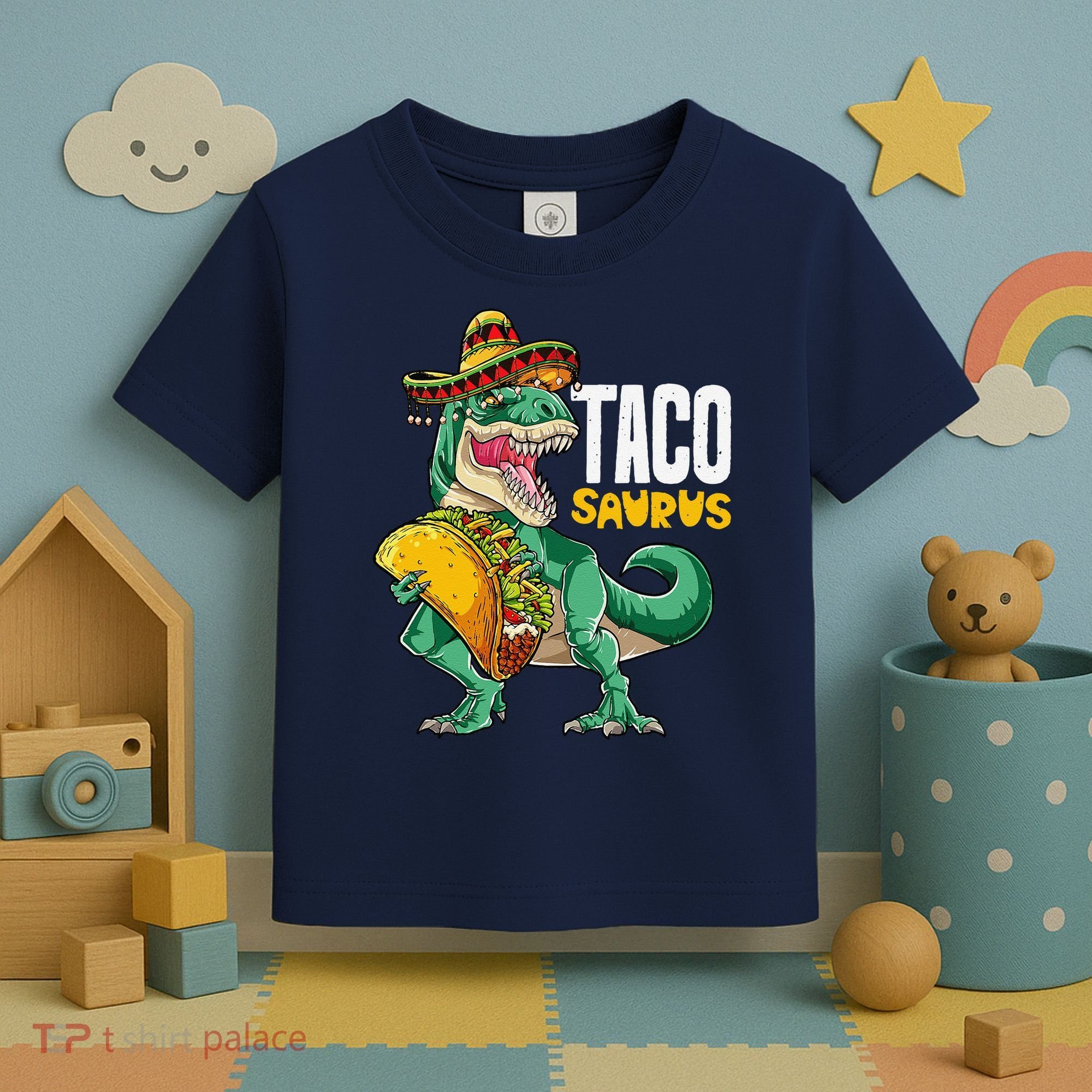 Tacosaurus Taco Cinco De Mayo Dinosaur T Rex Toddler T-Shirt